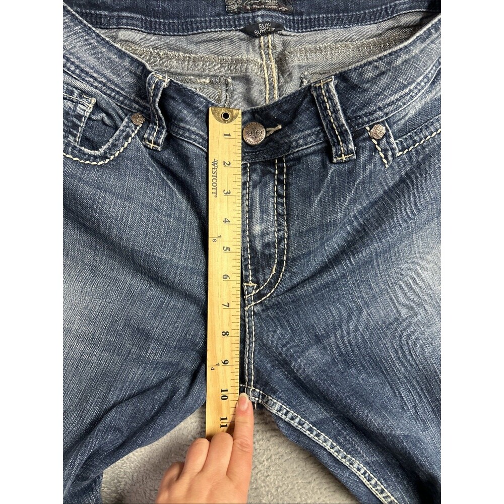 Silver Suki Surplus 18/32 Womens Jeans Medium Wash Y2K Bootcut - Picture 9 of 16